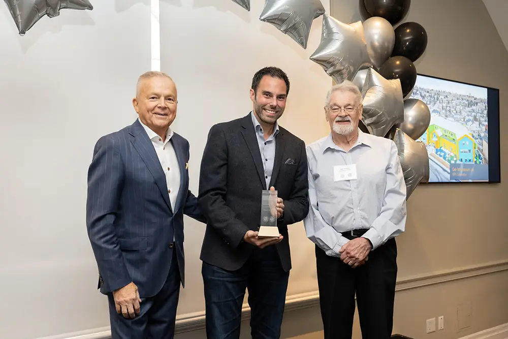 From Left: John M. Garbin, (President/CEO, ECC), Dave Barriault (ADEX Systems) on behalf of SAHURI + Partners Architecture Inc., Joe Somfay (Joe Somfay Architect)